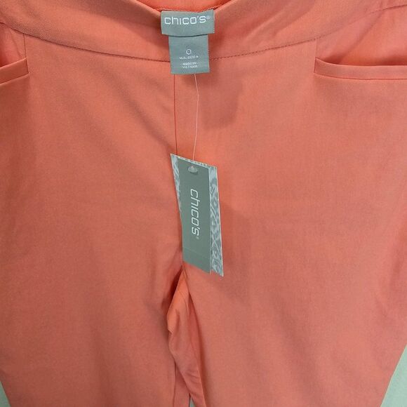 NWT Chico's Coral Sunset So Slimming Brigitte Slim Leg Size 4 - Picture 4 of 7
